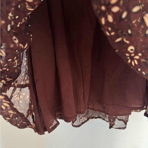 Cleobella Jaslynn Zadia Block Brown Short Mini Dress Tunic Size S Small - Picture 12 of 12